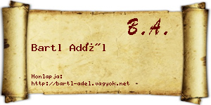 Bartl Adél névjegykártya